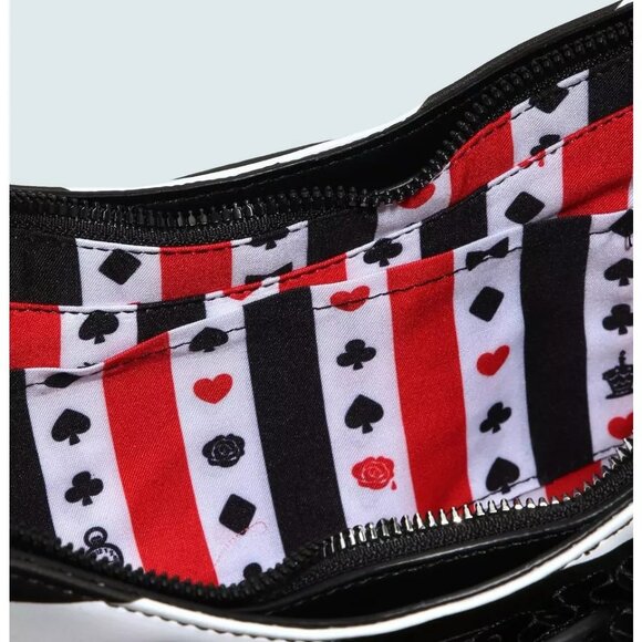 Disney Her Universe Alice In Wonderland Stripe Bow Shoulder Bag NWT - Picture 3 of 3